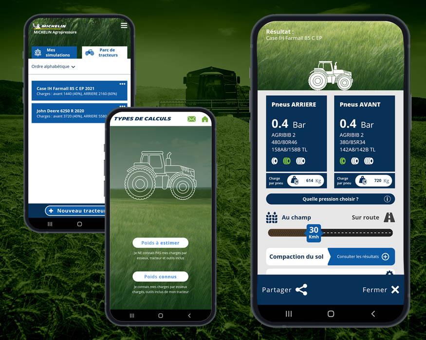 MICHELIN Agropressure: la aplicación para el cálculo de la presión de los neumáticos agrícolas